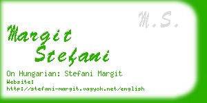 margit stefani business card